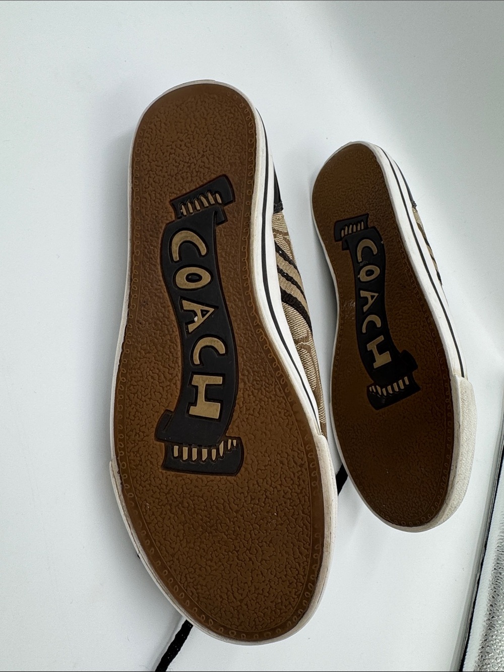 Coach Brown Signature Canvas Low-Top Sneakers with Black Trim - Picture 15 of 15